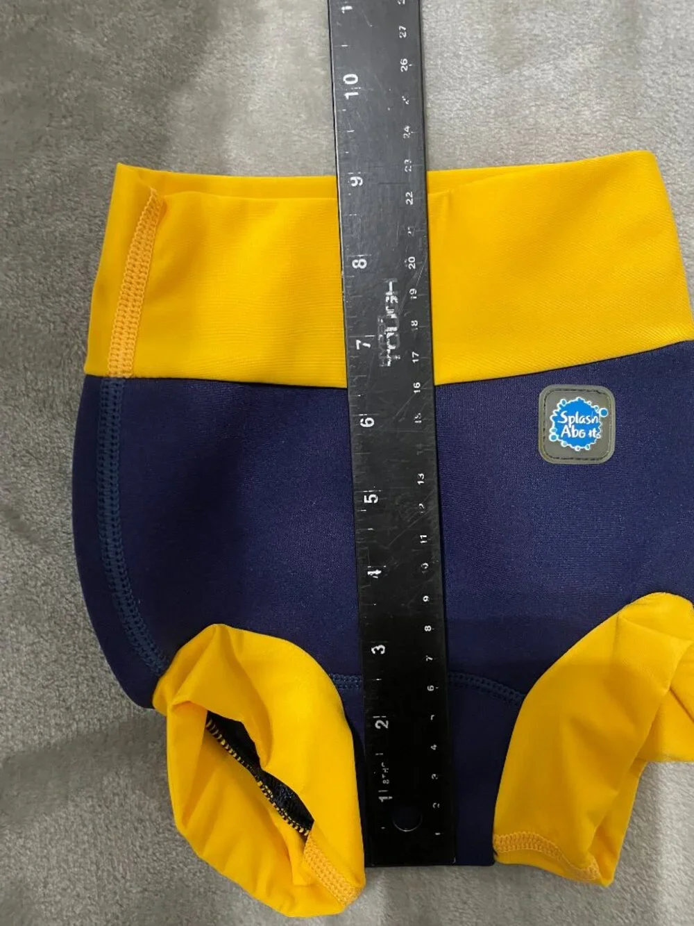 Splash About Happy Nappy Reusable Swim Diaper Navy & Yellow Size 1-2yr & 2-3Yr